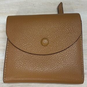 Halogen Leather Curve Flap French Wallet